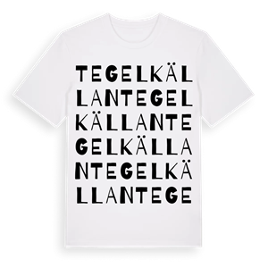 Tegelkällan ordlek t-shirt – ekologisk bomull t-shirt från Pinshirt