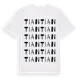 White t-shirt med Tian ordlek t-shirt