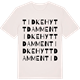 Vintage White t-shirt med Tidkehyttdammen ordlek t-shirt