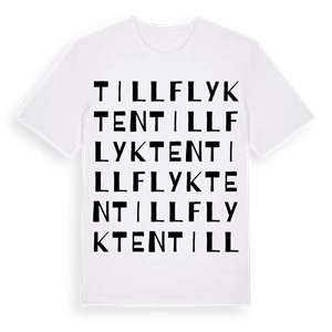 Tillflykten ordlek t-shirt – ekologisk bomull t-shirt från Pinshirt