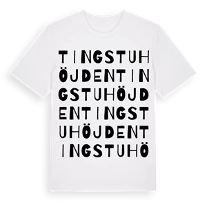 Tingstuhöjden ordlek t-shirt – ekologisk bomull t-shirt från Pinshirt