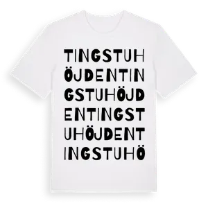 Tingstuhöjden ordlek t-shirt – ekologisk bomull t-shirt från Pinshirt