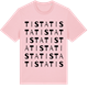 Pink Cotton t-shirt med Tista ordlek t-shirt