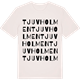 Vintage White t-shirt med Tjuvholmen ordlek t-shirt