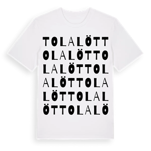 Tolalöt ordlek t-shirt – ekologisk bomull t-shirt från Pinshirt