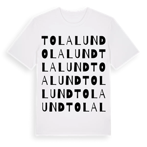 Tolalund ordlek t-shirt – ekologisk bomull t-shirt från Pinshirt