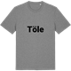 Mid Heather Gray t-shirt med Töle fetstil t-shirt