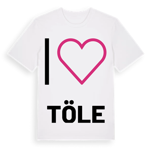 Jag älskar Töle t-shirt stort tryck – ekologisk bomull t-shirt från Pinshirt