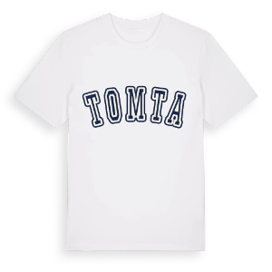Tomta college t-shirt – ekologisk bomull t-shirt från Pinshirt