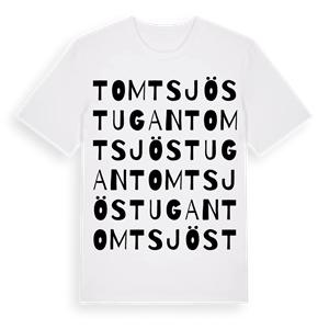 Tomtsjöstugan ordlek t-shirt – ekologisk bomull t-shirt från Pinshirt
