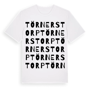 Törnerstorp ordlek t-shirt – ekologisk bomull t-shirt från Pinshirt