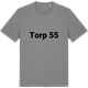 Mid Heather Gray t-shirt med Torp 55 fetstil t-shirt