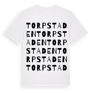 Torpstaden ordlek t-shirt – ekologisk bomull t-shirt från Pinshirt