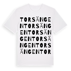 Torsängen ordlek t-shirt – ekologisk bomull t-shirt från Pinshirt