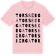 Pink Cotton t-shirt med Torsberga ordlek t-shirt