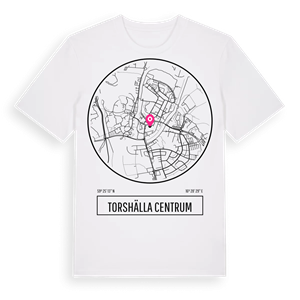 Torshälla centrum t-shirt – ekologisk bomull t-shirt från Pinshirt