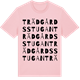 Pink Cotton t-shirt med Trädgårdsstugan ordlek t-shirt