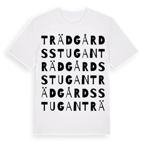 Trädgårdsstugan ordlek t-shirt – ekologisk bomull t-shirt från Pinshirt
