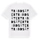 White t-shirt med Trindsäter ordlek t-shirt