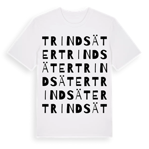Trindsäter ordlek t-shirt – ekologisk bomull t-shirt från Pinshirt