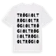 White t-shirt med Trögbol ordlek t-shirt