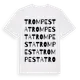 White t-shirt med Trompesta ordlek t-shirt