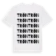 White t-shirt med Trön ordlek t-shirt