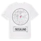 White t-shirt med Trosalund t-shirt