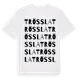 White t-shirt med Trössla ordlek t-shirt