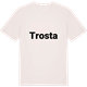 Vintage White t-shirt med Trosta fetstil t-shirt
