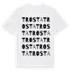 White t-shirt med Trosta ordlek t-shirt