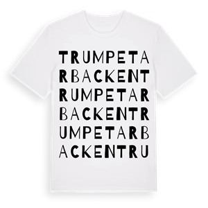 Trumpetarbacken ordlek t-shirt – ekologisk bomull t-shirt från Pinshirt