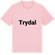 Pink Cotton t-shirt med Trydal fetstil t-shirt