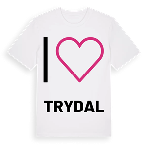Jag älskar Trydal t-shirt stort tryck – ekologisk bomull t-shirt från Pinshirt