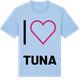 Blue Soul t-shirt med Jag älskar Tuna t-shirt stort tryck