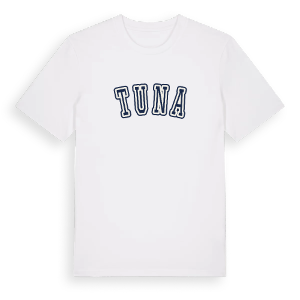 Tuna college t-shirt – ekologisk bomull t-shirt från Pinshirt