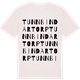 Vintage White t-shirt med Tunnbindartorp ordlek t-shirt
