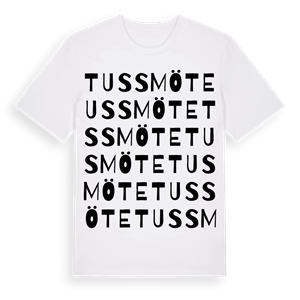 Tussmöte ordlek t-shirt – ekologisk bomull t-shirt från Pinshirt