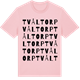 Pink Cotton t-shirt med Tvåltorp ordlek t-shirt