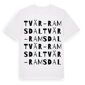 Tvär-Ramsdal ordlek t-shirt – ekologisk bomull t-shirt från Pinshirt