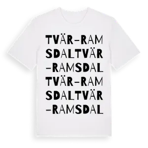 Tvär-Ramsdal ordlek t-shirt – ekologisk bomull t-shirt från Pinshirt