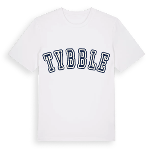 Tybble college t-shirt – ekologisk bomull t-shirt från Pinshirt