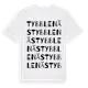White t-shirt med Tybblenäs ordlek t-shirt