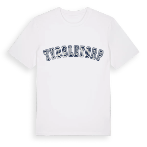 Tybbletorp college t-shirt – ekologisk bomull t-shirt från Pinshirt
