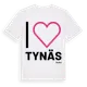 White t-shirt med Jag älskar Tynäs t-shirt stort tryck