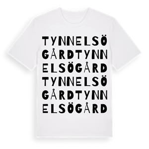 Tynnelsö gård ordlek t-shirt – ekologisk bomull t-shirt från Pinshirt