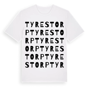 Tyrestorp ordlek t-shirt – ekologisk bomull t-shirt från Pinshirt