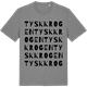 Mid Heather Gray t-shirt med Tyskkrogen ordlek t-shirt