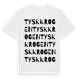 White t-shirt med Tyskkrogen ordlek t-shirt