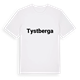 White t-shirt med Tystberga fetstil t-shirt